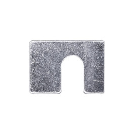 Auveco 2453 Shim, 1-3/4" x 1-1/4" x 1/8" with 1/2" Slot, Zinc-Plated, 50-Pack