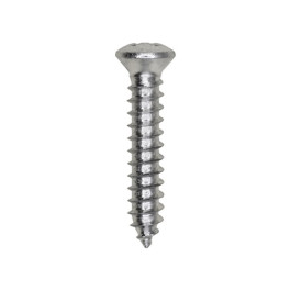 Auveco 2578 #10 x 1" Phillips Oval Head Tapping Screw, Zinc-Plated, 100-Pack