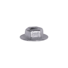 Auveco 2895 Thread Cutting Nut, 1/8" Stud Size, 5/16" Hex, Zinc Finish, 100-Pack