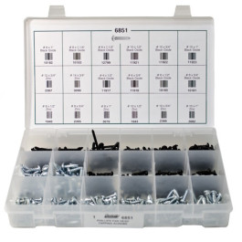 Auveco 6851 Phillips Pan Head Tapping Screw Quik-Select Kit, 18 Varieties, 457 Pieces