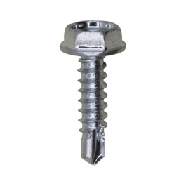 Auveco 9615 #10 x 3/4" Hex Washer Head Teks Tapping Screw, Zinc-Plated, 100-Pack