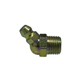 Auveco 15114 Grease Fitting, 1/8" NPT, 45 Degree, 1" Length, Plated, Box of