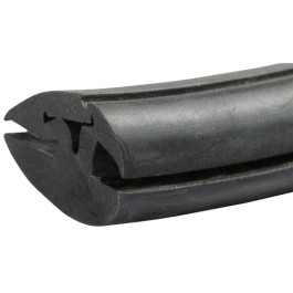 Auveco 17510 Self-Locking Glass Weatherstrip, 1/4" Glass, 1/8" Body, EPDM R