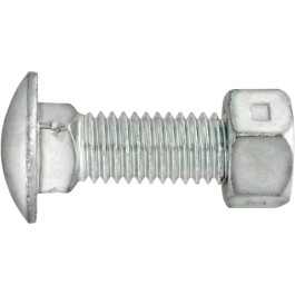 Auveco 3435 Bumper Bolt & Lock Nut, 7/16"-14 x 1-1/2", Zinc, Box of 25