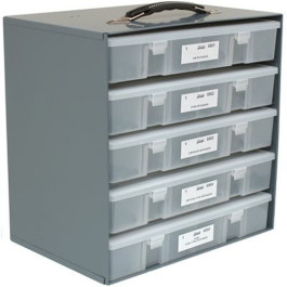 Auveco 68-RACK Quik-Select Kit Cabinet, Gray Steel, Holds 5 Kits