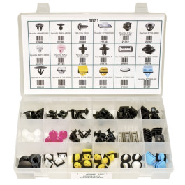 Auveco 6871 Hyundai & Kia Clips and Fasteners Quik-Select Kit, 18 Varieties