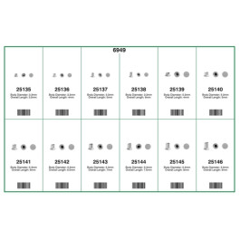 Auveco 6949 Self-Piercing Rivets Quik-Select II Kit, 12 Varieties, 120 Piec