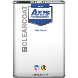 Axis EC Euro Clear, National Rule Automotive Clearcoat, 2:1 Mix, 5 Liters