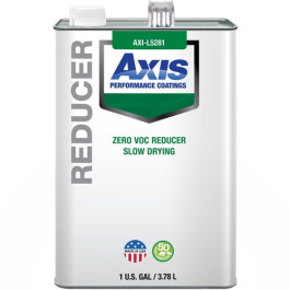 Axis L5281 Zero VOC Urethane Reducer, Slow Drying, Low VOC, 1 Gallon