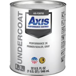 Axis P2KPSGQ Performance 2K Gray Primer/Sealer, Low VOC, 4:1 Mix Ratio, 1 Q