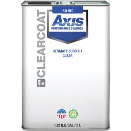 Axis UEC Ultimate Euro 2.1 High Solids Clearcoat, Low VOC, 2:1 Mix, 5 Liter
