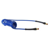 Coilhose Pneumatics PU38-50B-B Flexcoil Air Hose with Reusable Strain Relief Fittings