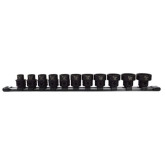Astro Pneumatic 78211 Low Profile Nano Impact Socket Set, 1/2" Drive, 11-Piece, SAE