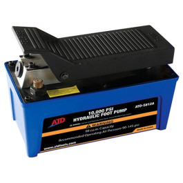 ATD 5812A Hydraulic Foot Pump, 10000 PSI, 90-145 PSI Air Pressure