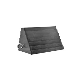 BluBird BBRWC01 Double-Sided Pyramid Rubber Wheel Chock with Steel Eyebolt,