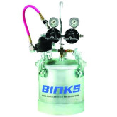 Binks 83C-221 Heavy-Duty Double Regulation Pressure Tank, 2.7 Gallon Capacity, 80 psi