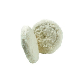 Buff & Shine 803NS White Wool Blend Single-Ply Double-Sided Wool Pad, Light