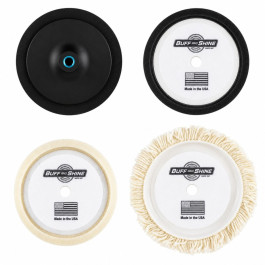 Buff and Shine TP2WG Large Rotary Buffing Kit, 7.5"&nbsp;Wool Pad, 8"&nbsp;