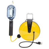 Bayco SL-851 Incandescent Work Light with Metal Guard on 50 ft. Metal Reel