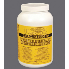 Uni-Ram 102-8300 Coag-Kleen Flocculant Granules, 2 Kilogram Can, Tan to Gra