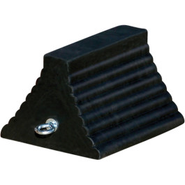 Checkers RC815 General-Purpose Rubber Wheel Chock, Cored Bottom, Black, 10.
