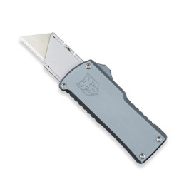 CobraTec CTOTFUTGRY OTF Utility Knife, Grey, Replaceable Utility Blade, Dua