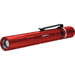 Coast 31362 XP3R Rechargeable Pen Flashlight, Red, 1000 Lumens, Twist Focus