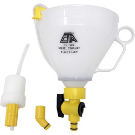 CTA 7220 DEF Filler Funnel Kit, Diesel Exhaust Fluid Filling System with Threaded Connector, Shut-Off Valve, and Air-Bleed Line