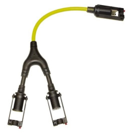 Cliplight 582302 E-Zee Lock Adapter Dual, Male to Dual Female Extension Cor