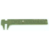 Central Tools 6506 Solid Brass Slide Rule Caliper 0-4" / 0-100mm"