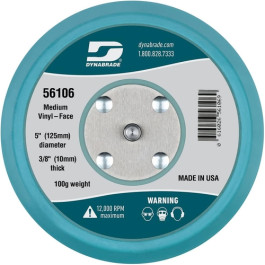 Dynabrade 56106 Non Vacuum Disc Pad, Vinyl Face, 5 inch, 5/16-24 Male Thread