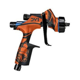 DeVilbiss 905920 DV1 Basecoat Spray Gun, Old School Digi HVLP, Multi Tip, 1.2mm, 1.3mm, 1.4mm Fluid Nozzles, Digital Gauge