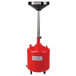 John Dow Industries JDI-18DCP Oil Drain, Polyethylene, 18 Gallon Economy Portable Tank, 48-71 Inch Height Adjustment, 16" Funnel