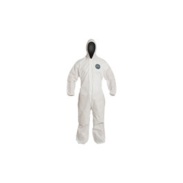 DuPont PB127SWHXL002500 ProShield 10 Hooded Disposable SMS Coverall, XL, Wh