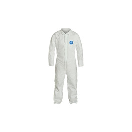 DuPont TY120SWH3X002500 Tyvek 400 Disposable Coverall, 3XL, White, Open Wri