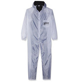 DevilBiss CLEAN 803597 Reusable Paint Suit with Hood, Large, White, Nylon Front/Cotton Back