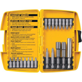 DeWalt 2161 21 Piece Tough Case Power Bit Set, 1/4 inch Hex, Magnetic Bit Holder