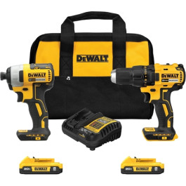 DeWalt DCK277D2 20V Max Brushless Drill/Driver and Impact Driver Combo Kit, 2 Batteries, Charger and Bag