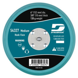 Dynabrade 54327 6" Non-Vacuum Urethane Hook-Face Sanding Pad, 3/8" Thicknes