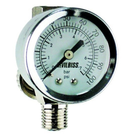 DeVilbiss HAV-512 High Output Air Adjusting Valve and Gauge, 0 to 100 psi,