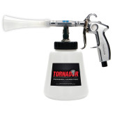 Dent Fix Tornador Z-010 Pulse Cleaning Gun, 1/4" Air Inlet, 6.2 bar at 90 psi, 3600 RPM, with 32 oz. Reservoir and Cone