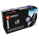 Wipeco DN106-L Disposable Black Nitrile 6 mil Powder Free Gloves, Large, 100-Pack