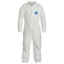 DuPont Tyvek 400 Disposable Coverall, White, 2XL, Open Wrists and Ankles