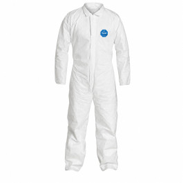 DuPont TY120SWHLG002500 Tyvek 400 Disposable Coverall, White, Large, Open W