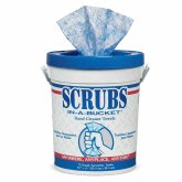 DeVilbiss 192218 Scrubs In-a-Bucket Hand Cleaner Towels, Bucket of 72, 10-1