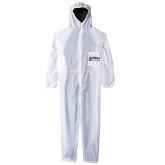 DevilBiss CLEAN 803596 Reusable Paint Suit with Hood, Medium, White, Nylon Front/Cotton Back