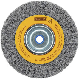 DeWalt 4906 Crimped Wire Wheel Brush for Bench Grinder, 8" Diameter, 5/8" A