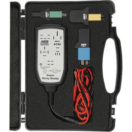 Electronic Specialties 195 Super Relay Buddy Pro Kit, 12-Volt Automotive Relay Tester with Adapter Set
