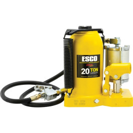 ESCO 10381 Pro Series 20 Ton Air Hydraulic Bottle Jack, 10" to 20" Height,