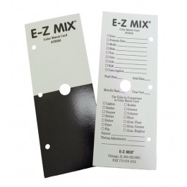 E-Z Mix 79000 Color Match Cards, Black and White, Pack of 250